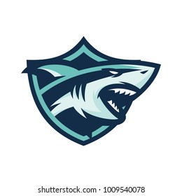 shark - vector logo/icon illustration mascot
