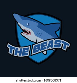 shark - vector logo/icon illustration mascot