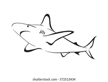 9,044 Outline shark Images, Stock Photos & Vectors | Shutterstock