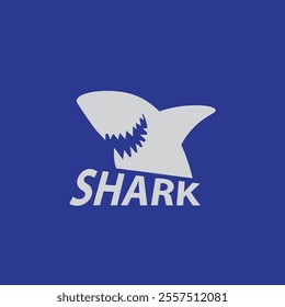 Shark vector silhouette isolated underwater icon. Sea shark animal art clip black logo silhouette icon