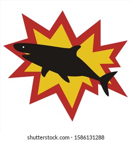 shark vector symbol logo design