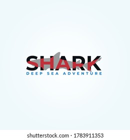 Shark Vector With Typhography you can use for logo