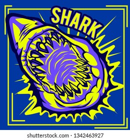 Shark -Vector_for Tshirtdesign