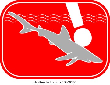 Shark warning sign