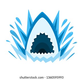 a Shark and water splash