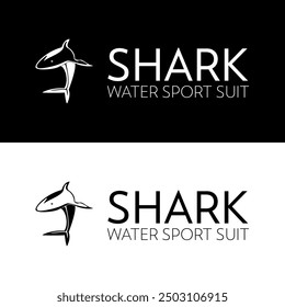 Tiburón para el equipo de deportes acuáticos y el equipo de buceo traje de baño marca de diseño de logotipo
