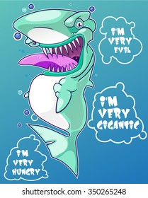 Shark wide grin.