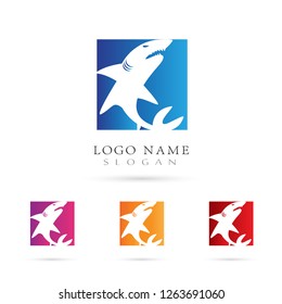 Shark & Wildlife Logo. Icon & Symbol Vector Template.