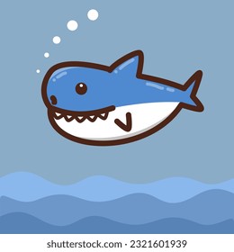 Shark Wildlife Ocean Symbol Icon Character Element