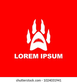 shark and wolf abstract and simple vector logo template