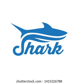 shark, word and illustration. vector 