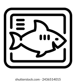 Sharks alert campaign icon outline vector. Coastline predator assault. Marine dangerous area