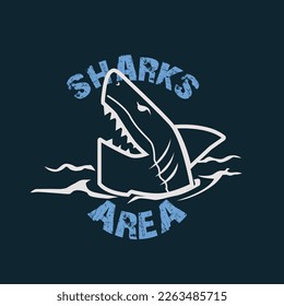 Logo del área de los tiburones para niños