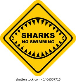 Sharks attack sign Vector Illustration