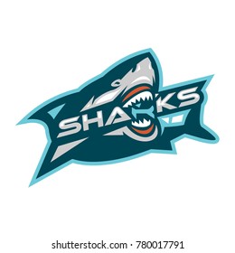 Sharks Bite Mascot Logo