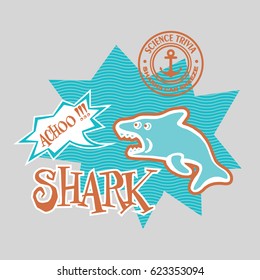 Sharks can sneeze three color print for children