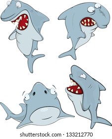 Sharks. Cartoon
