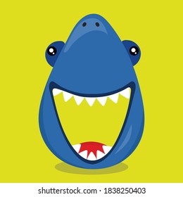 sharks huge mouth design vector illustration