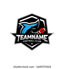 sharks logo for the American Football team logo. vector illustration.