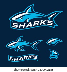 Shark Esport Gaming Mascot Logo Template Stock Vector (Royalty Free ...