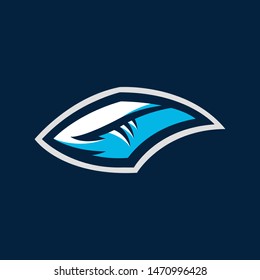 Sharks logo, emblem for a sport team.