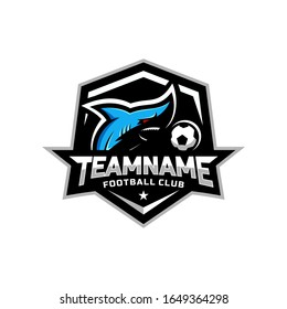 sharks logo for the Football team logo. vector illustration.