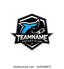 sharks logo for the Hockey team logo. vector illustration.