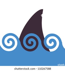 sharks in the sea vector illustration on a color background