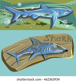 Sharks vector image design set for illustrations, prints, logo, decoration and other creative and design needs.