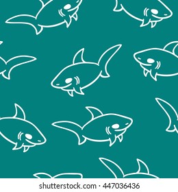 shark.Vector seamless pattern background. Endless texture can be used for wallpaper,background,printing on fabric, paper, scrapbooking.