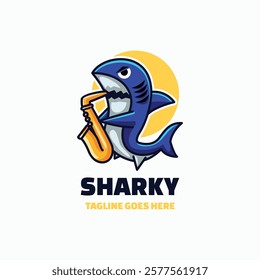 Sharky Simple Mascot Logo Template
