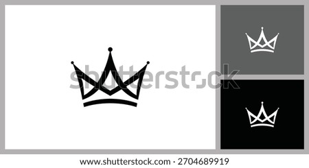 Sharp Abstract Crown Icon for Modern Royal Brand