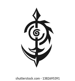 sharp anchor spear symbol logo design