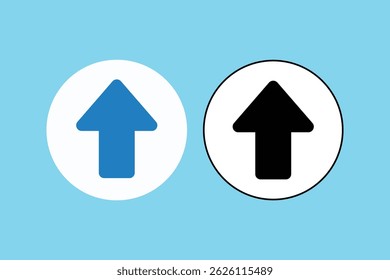 Sharp Up Arrow Icons, flat up arrow icon, arrow pointing up vector, upload arrow icon