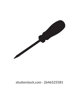 Sharp awl silhouette vector flat illustration design