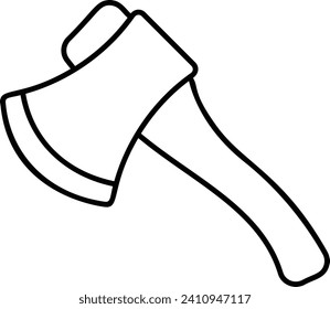 Concepto de hacha aguda, diseño de iconos vectoriales de herramienta de corte de madera, símbolo de camping y exterior, signo de equipo deportivo extremo, Mochila y elementos de viaje de aventura
