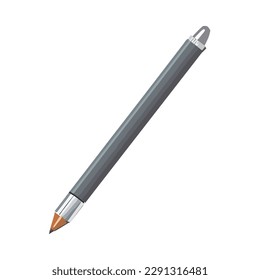 Sharp ballpoint pen on white background icon isolated