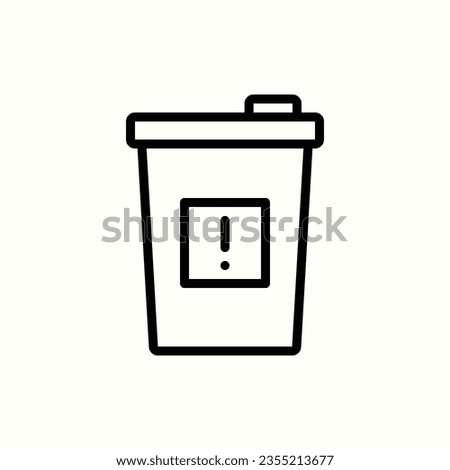 sharp bin icon, isolated pharmacy icon in light background, perfect for website, blog, logo, graphic design, social media, UI, mobile app