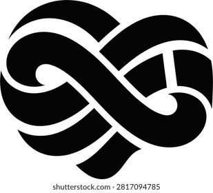 sharp black flexing classic ribbon graphic capturing taut