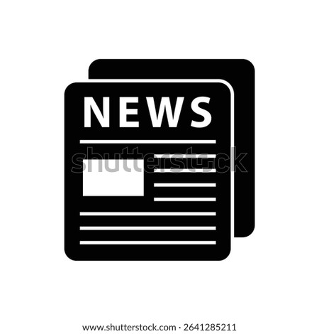 Sharp black icons for breaking news design