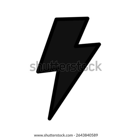 Sharp black lightning vector symbolizing power, speed, and mystery – ideal for logos, tech brands, or modern minimalistic artwork