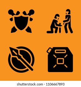sharp, car, honor and ethanol icons set. Vector illustration for web and design