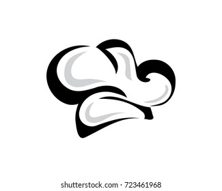 sharp chef hat illustration, cook hat illustration, symbol design, isolated on white background. 