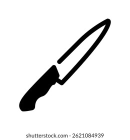Símbolo gráfico del cuchillo de los cocineros agudos para el uso culinario o el arma