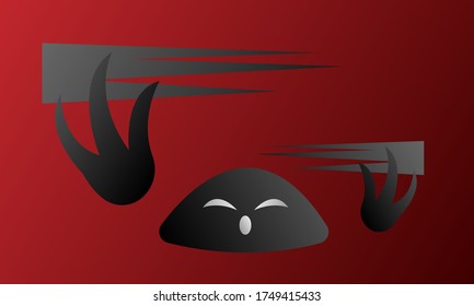 sharp claw ghost scratches red background wallpaper for design mystic and halloween concept