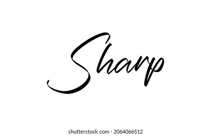 Sharp in the creative lettering style