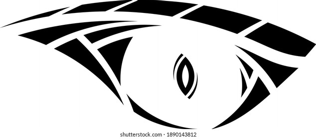 sharp crocodile eye, vector design