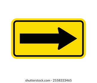 Sharp Curve Ahead Warning Sign Featuring a Yellow Diamond Shape with Black Arrow, Indicating a Dangerous Sharp Curve in the Road, Available as a Vector File