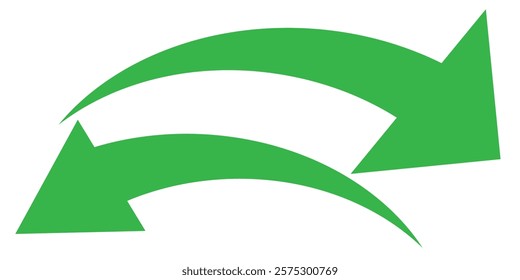 Sharp curved arrow icon. Black rounded arrow. Direction pointer pointing up	