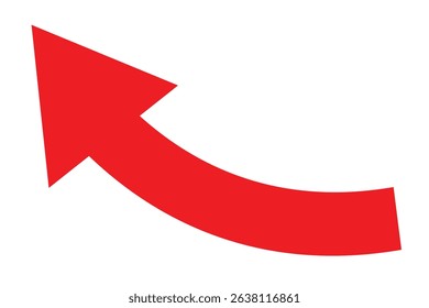Sharp curved arrow icon. Black rounded arrow.